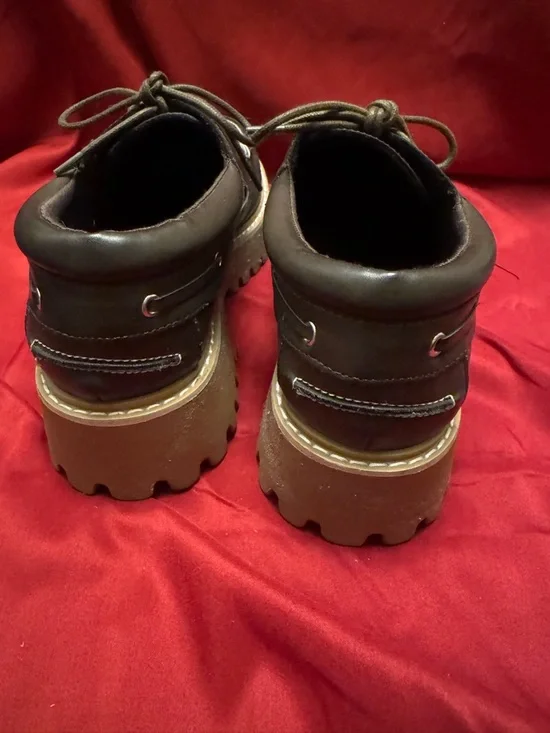 Cushionaire with Memory Foam Women's Beam Chunky Boat Loafer. Chocolate Size 8.5 - Picture 6 of 7